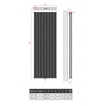 Alhon Flach Doppellagig Vertikal - 1600x616 mm 8+8 Paneele Weiß - SuVit