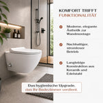 VIBA SUA Dusch Wand WC Sua spülrandlos mit Armatur (Kaltwasser)