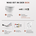 VIBA  Dusch Wand WC Sua spülrandlos mit Armatur (Warm- & Kaltwasser)
