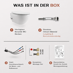 VIBA wandhängendes WC-Set ohne Spülrand mit Armatur und Anschluss-Schläuchen