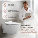 VIBA SUA Dusch Wand WC Sua spülrandlos mit Armatur (Kaltwasser)