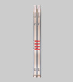 KMS wandkonsole mit schublade aus Metall in Silber mit rotem Befestigungselement auf grauem Hintergrund