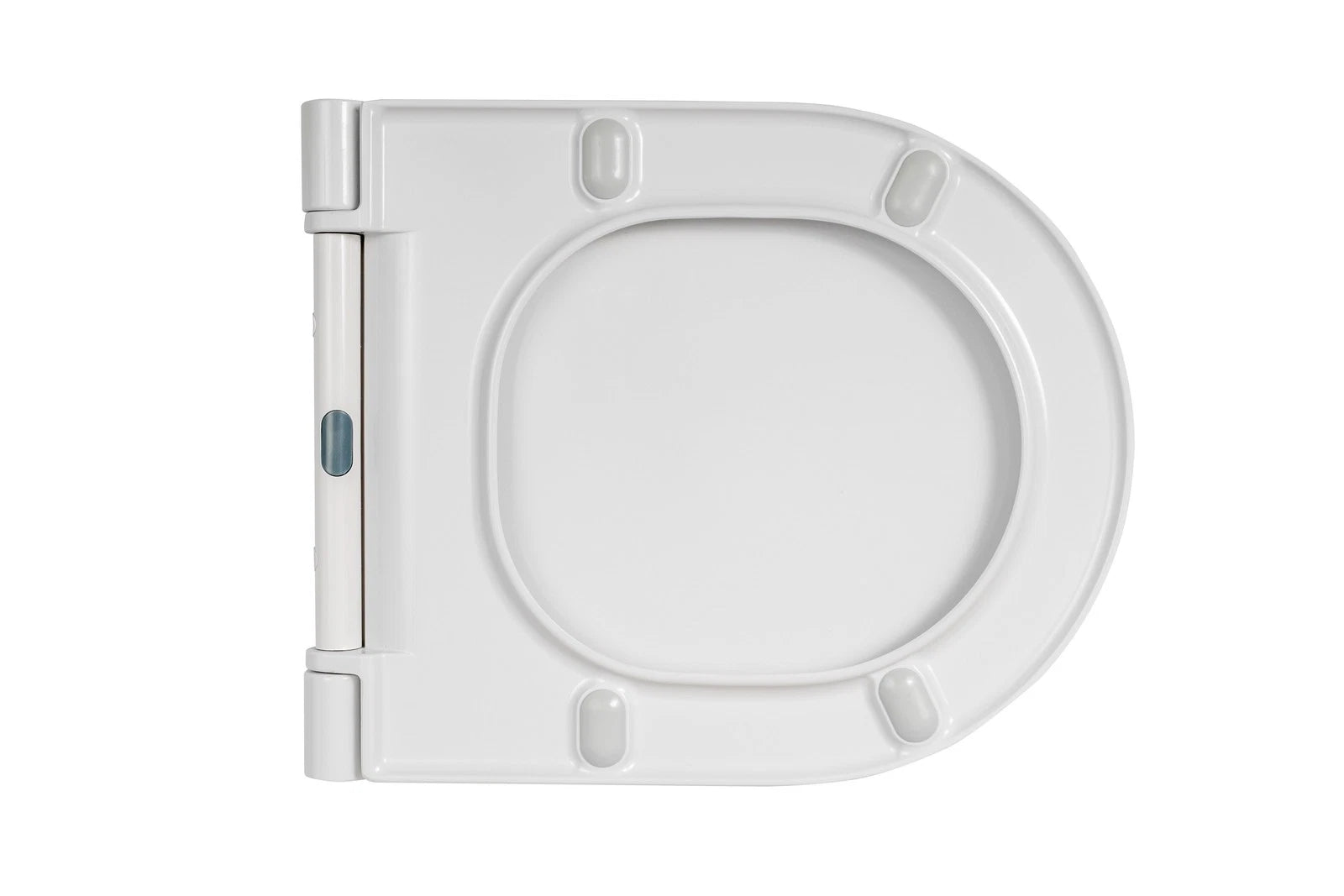 Weißer wc sitz mit absenkautomatik von SuVit in ovaler Form aus hygienischem Material